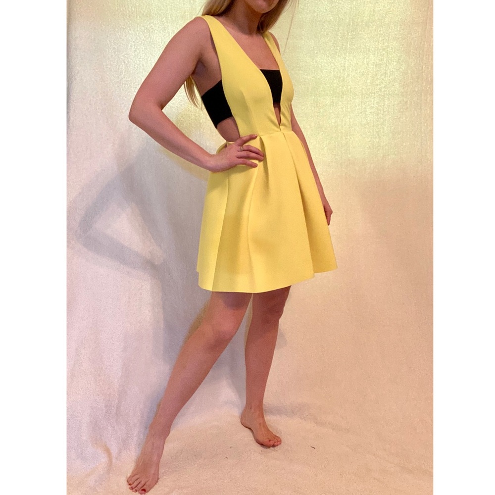 Yellow Dress with Black Band